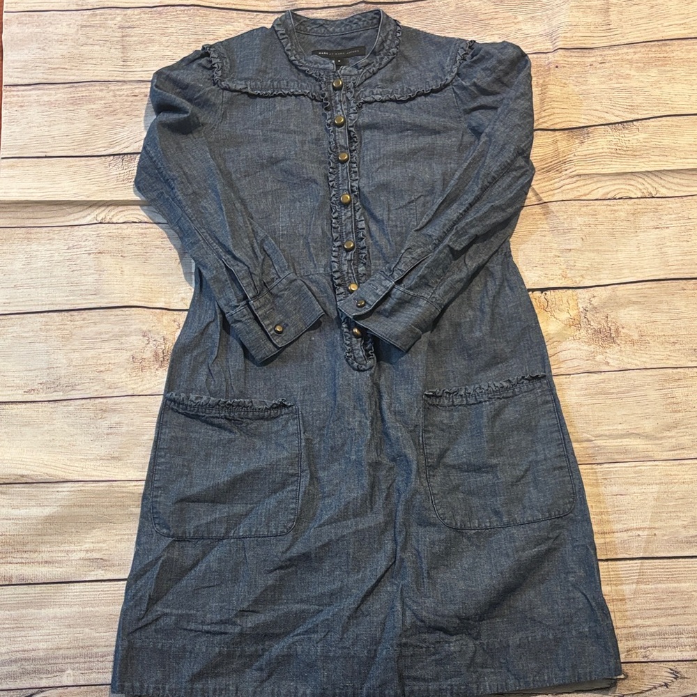 Marc Jacobs Blue Long Sleeve Dress